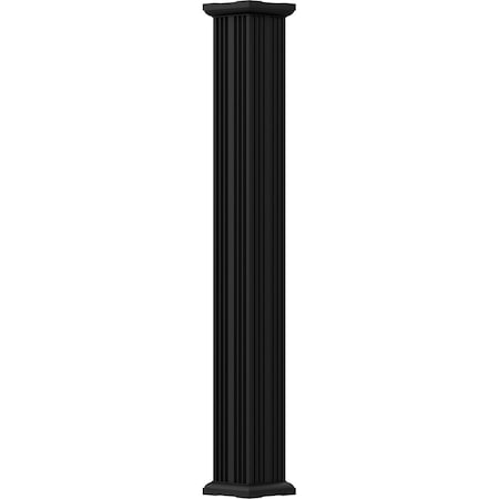 Ekena Millwork 6" x 9' Endura-Aluminum Column, Square Shaft (For Post Wrap Installation), Non-Tapered, FLuted EA0609INFSGTUTU